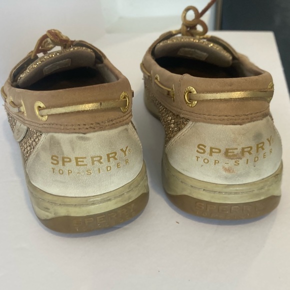 Sperry Angelfish Boat Gold Glitter Women’s Shoes Size 8 - Picture 11 of 16